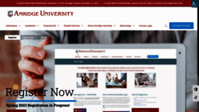What Amridgeuniversity.edu website looked like in 2023 (This year)