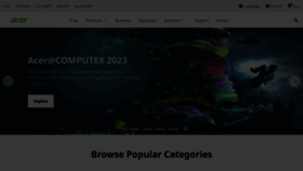 What Acer.com website looked like in 2023 (This year)