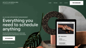 What Acuityscheduling.com website looked like in 2023 (This year)