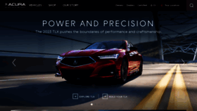 What Acura.com website looked like in 2023 (This year)