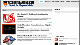 What Accountlearning.com website looked like in 2023 (This year)