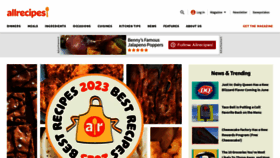 What Allrecipes.com website looked like in 2023 (This year)