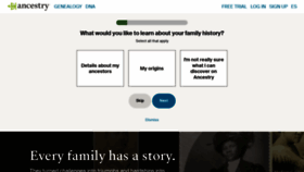 What Ancestry.com website looked like in 2023 (This year)