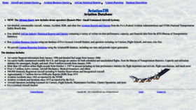 What Aviationdb.com website looked like in 2023 (This year)