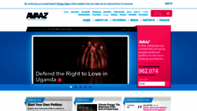 What Avaaz.org website looked like in 2023 (This year)