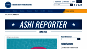 What Ashireporter.org website looked like in 2023 (This year)