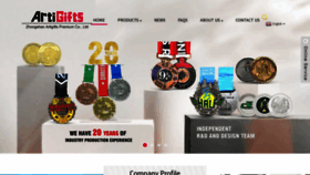 What Artigiftsmedal.com website looked like in 2023 (This year)