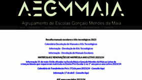 What Aegmmaia.pt website looked like in 2023 (This year)