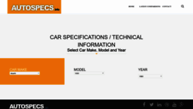 What Autospecs.info website looked like in 2023 (This year)