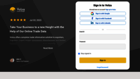What App.volza.com website looked like in 2023 (This year)