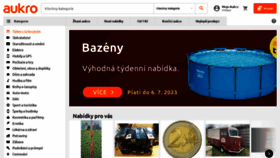 What Aukro.cz website looked like in 2023 (This year)