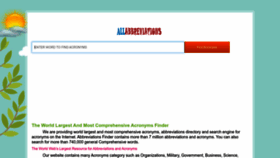 What Allabbreviations.co.in website looked like in 2023 (This year)