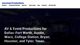 What Anyevent.productions website looked like in 2023 (This year)