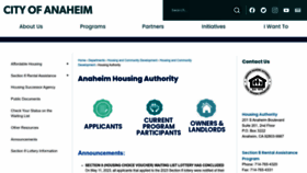 What Anaheimhousingprograms.net website looked like in 2023 (This year)