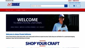 What Amesuniforms.com website looked like in 2023 (This year)