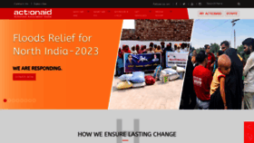 What Actionaidindia.org website looked like in 2023 (2 years ago)