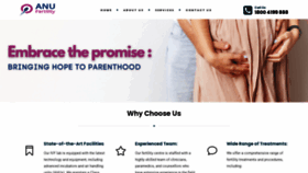 What Anufertilitycentre.com website looked like in 2023 (This year)