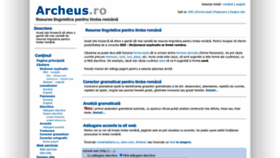 What Archeus.ro website looked like in 2023 (This year)