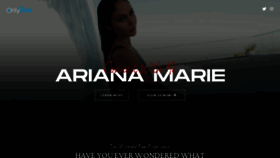What Arianamarie.com website looked like in 2023 (This year)