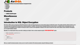 What Azsql.com website looked like in 2023 (This year)