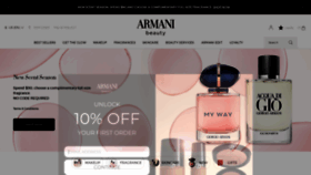 What Armanibeauty.com website looked like in 2023 (This year)