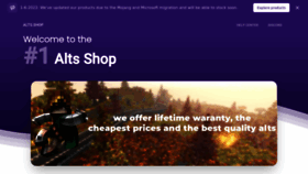 What Alts.shop website looked like in 2023 (This year)