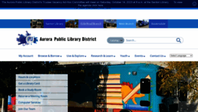 What Aurorapubliclibrary.org website looked like in 2023 (This year)
