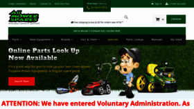 What Allmowerspares.com.au website looked like in 2023 (This year)