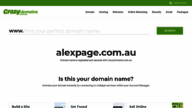 What Alexpage.com.au website looked like in 2023 (This year)