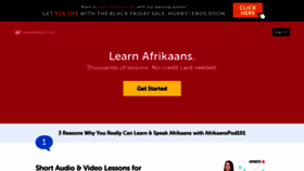 What Afrikaanspod101.com website looked like in 2023 (This year)