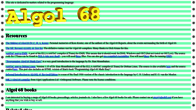 What Algol68.org website looked like in 2023 (This year)