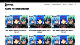 What Animesrecommendation.com website looked like in 2023 (This year)