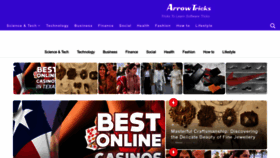 What Arrowtricks.com website looked like in 2023 (This year)