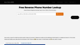 What Allcallers.com website looked like in 2024 (1 year ago)