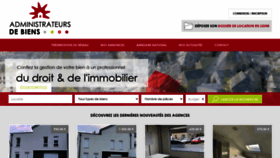 What Administrateurs-de-biens.fr website looks like in 2024 