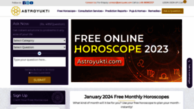 What Astroyukti.com website looks like in 2024 