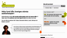 What Auktionsfynda.se website looked like in 2011 (12 years ago)