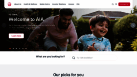 What Aia.com website looks like in 2024 