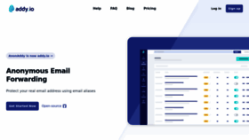 What Addy.io website looked like in 2024 (2 years ago)