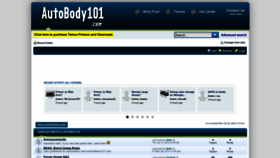 What Autobody101.com website looks like in 2024 