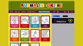 What Ausmalen-online.com website looks like in 2024 