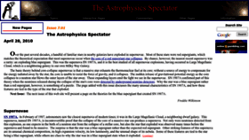 What Astrophysicsspectator.com website looks like in 2024 
