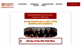 What Austinroofingandconstruction.com website looks like in 2024 