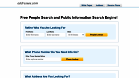 What Addresses.com website looks like in 2024 