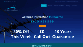 What Antennastoday.com.au website looks like in 2024 