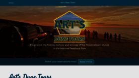 What Artsdunetours.com website looks like in 2024 