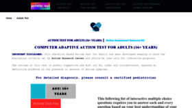 What Autistictest.com website looks like in 2024 