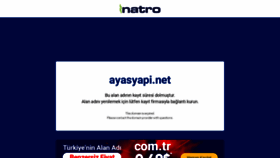 What Ayasyapi.net website looks like in 2024 