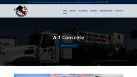 What A-oneconcrete.com website looks like in 2024 