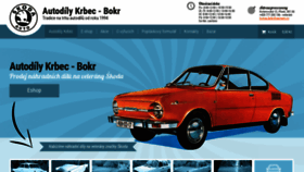 What Autodily-krbec.cz website looks like in 2024 